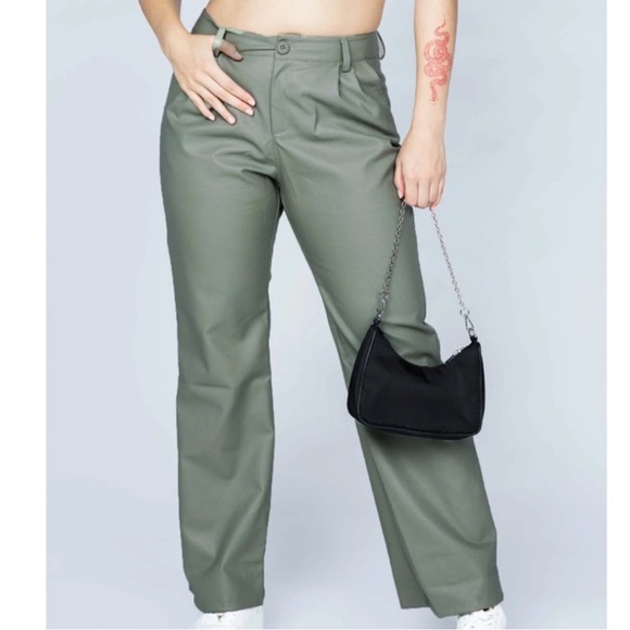 Princess Polly Pants - PRINCESS POLLY Charly pants sage green